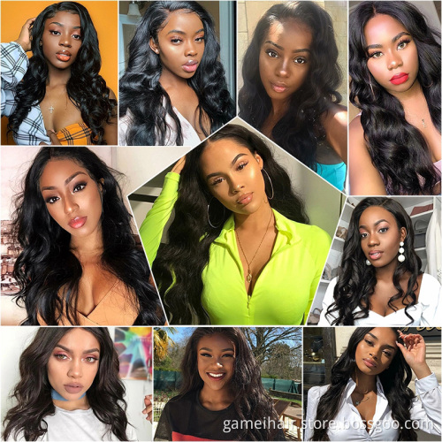 10A High Quality Virgin Cuticle Aligned Double Drawn Brazilian Real 100% Human Hair Lace Front Wig Raw Indian Lace Closure Wig